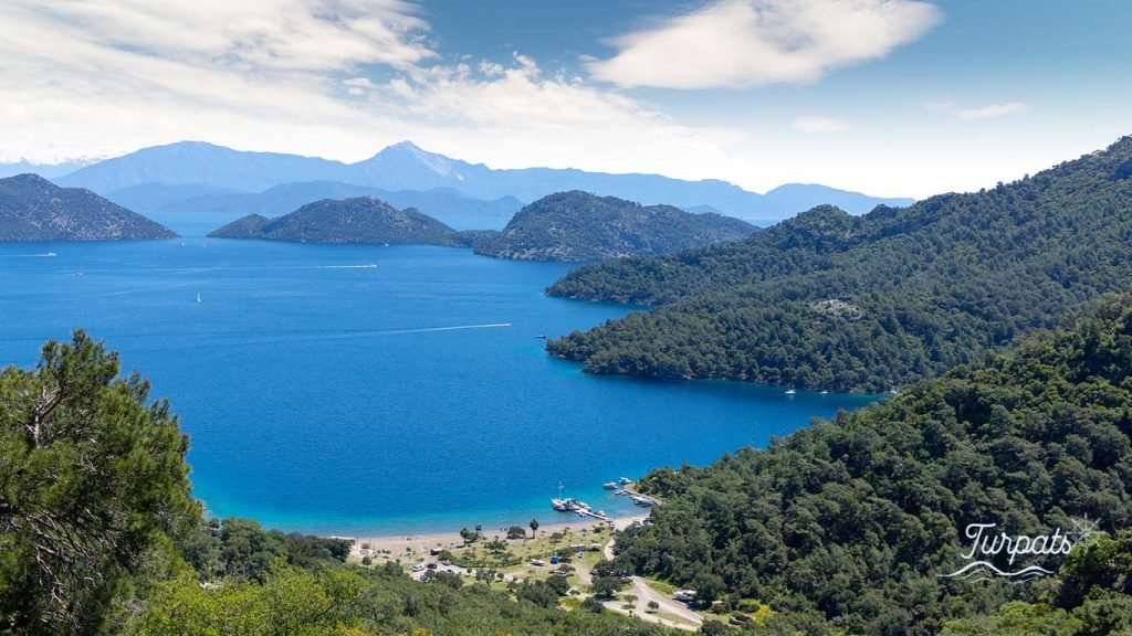 Sarsala bay turkey view from bird eye